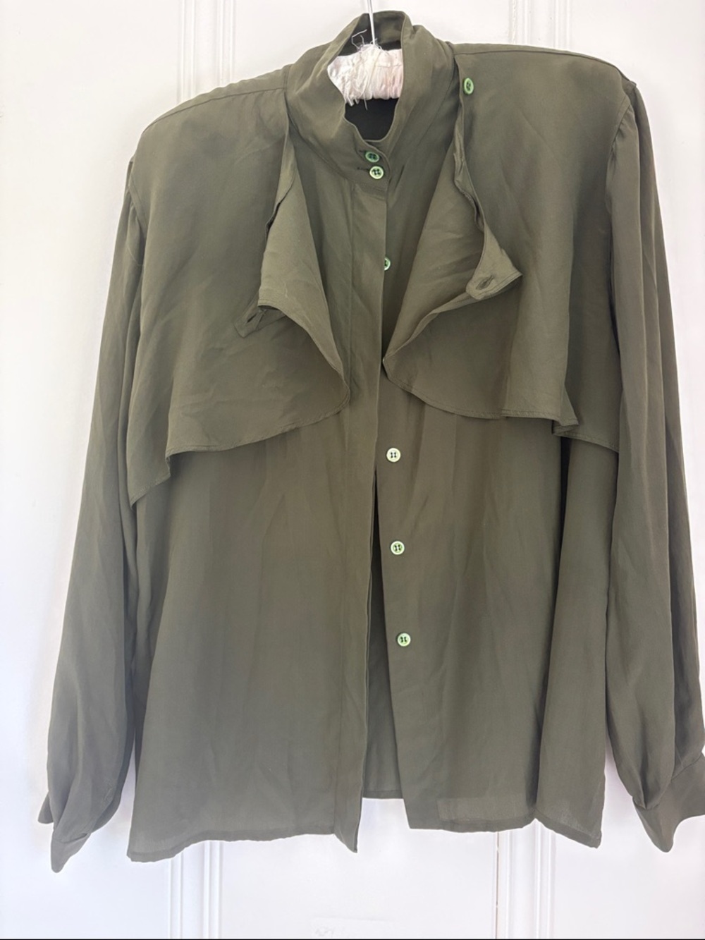 Vintage 100% Silk Pancaldi & B Made in Italy Blouse Mallard Duck - Picture 5 of 11